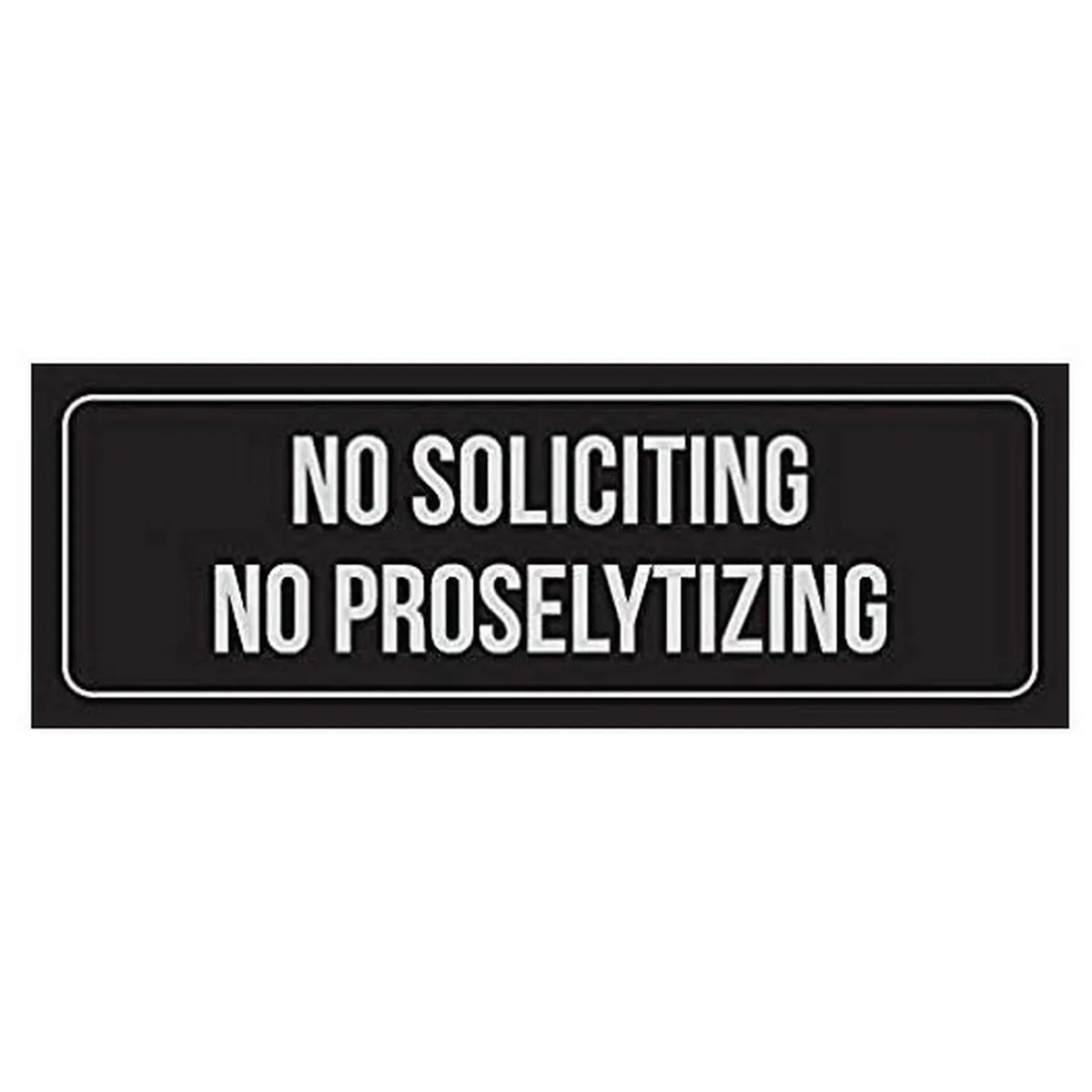 No Soliciting Vintage Metal Aluminum Sign