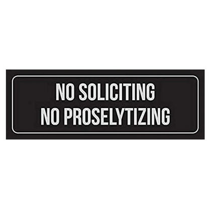 No Soliciting Vintage Metal Aluminum Sign