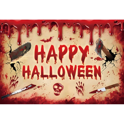 Scary Bloody Halloween Backdrop for Horror Photo Studio Props