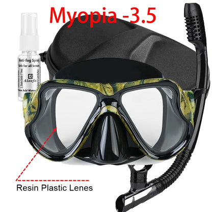 Nearsighted Optical Snorkel Diving Mask