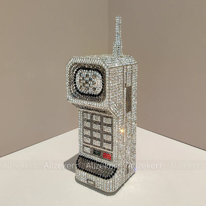 Alizekerr Cellphone Shaped Diamond Evening Bags