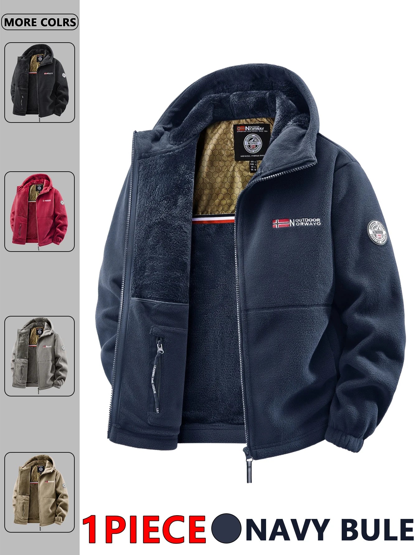 Men's All-Season Casual Padded Jacket – Lightweight Thermal Zip-Up Coat