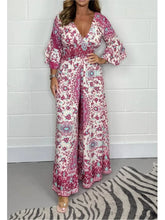 Fashion Print Wide Leg High Waist Jumpsuit