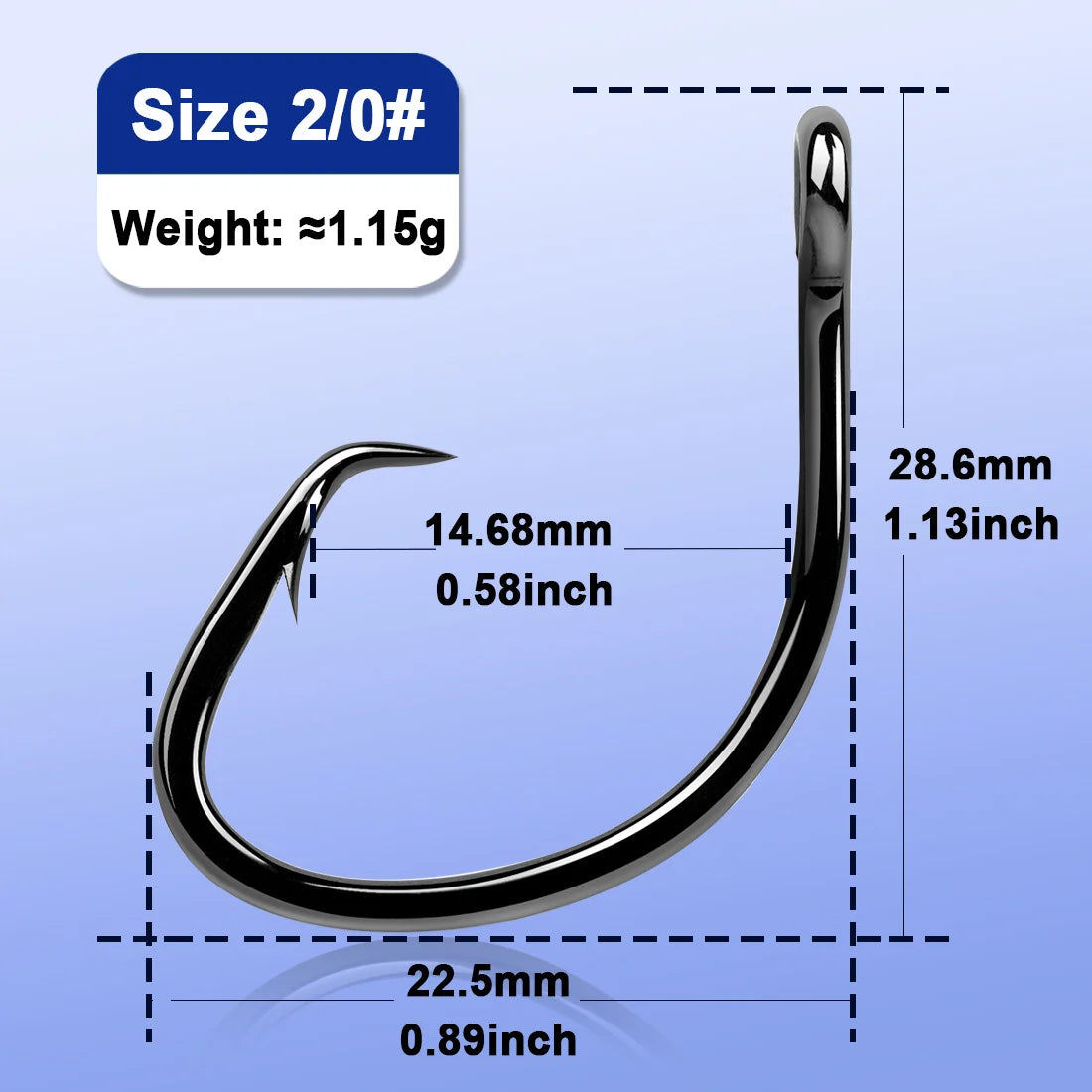 Strong Offset Wide Gap Circle Hooks