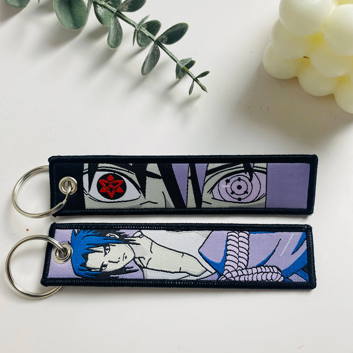 Anime Character Embroidered Key Tag
