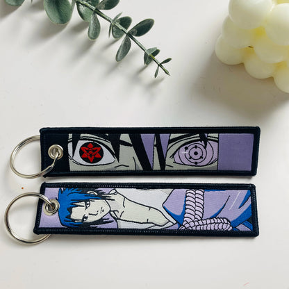 Anime Character Embroidered Key Tag
