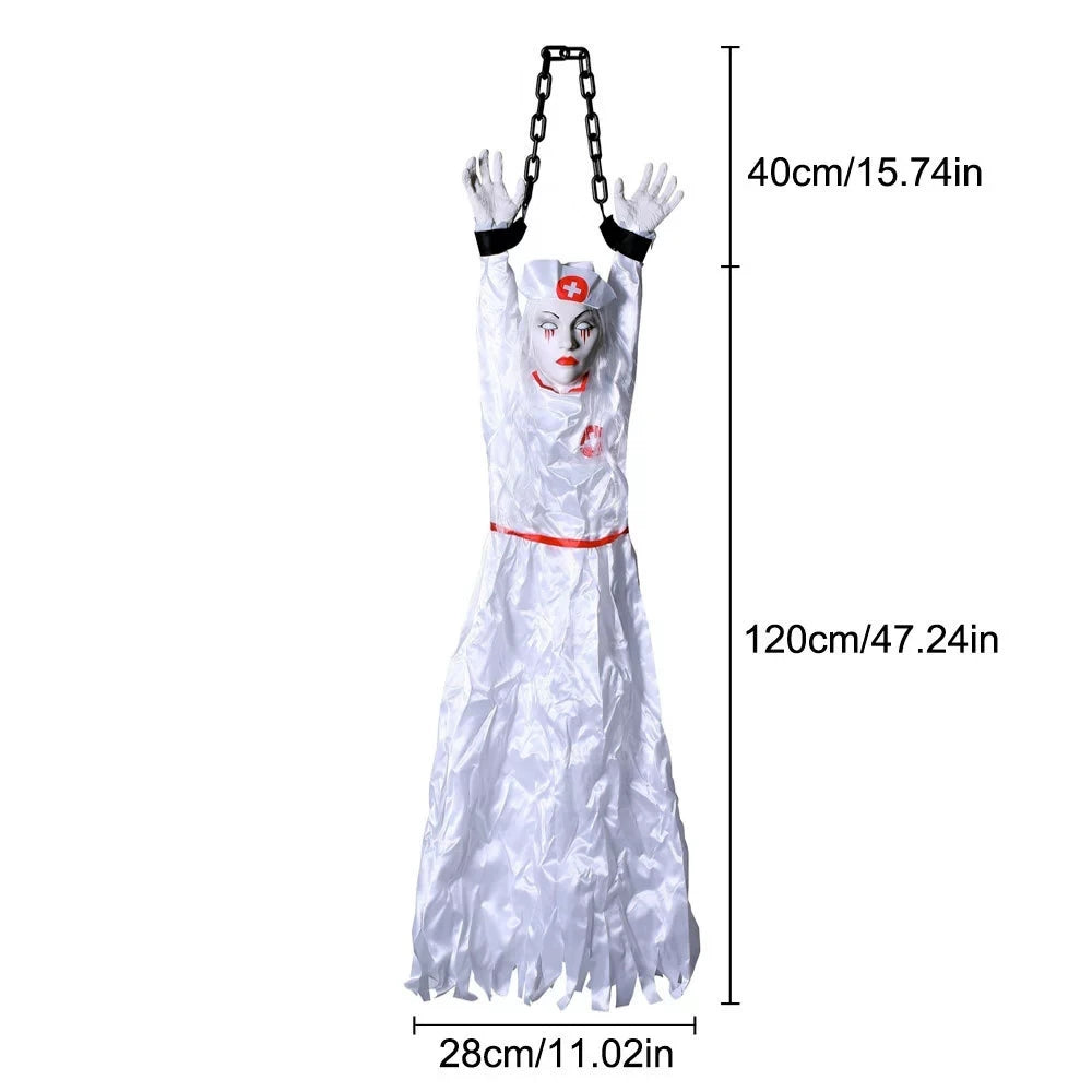 Animated Hanging Halloween Clown with Glowing Eyes & Sound Effects
