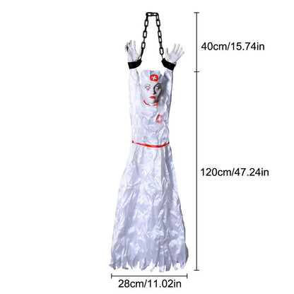 Animated Hanging Halloween Clown with Glowing Eyes & Sound Effects