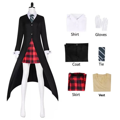 Maka Albarn Soul Eater Cosplay Costume Set with Wig & Accessories for Women
