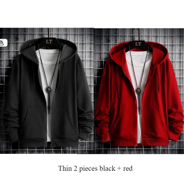 Men's Thermal Sherpa-Lined Zip-Up Fleece Hoodie