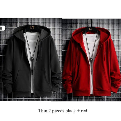 Men's Thermal Sherpa-Lined Zip-Up Fleece Hoodie