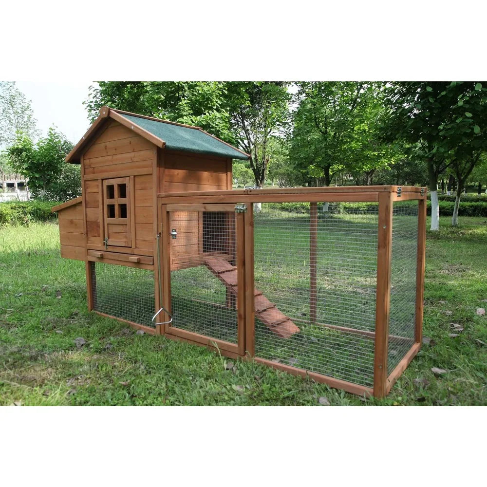 Outdoor Wooden Chicken Coop & Hen House for 2-4 Chickens