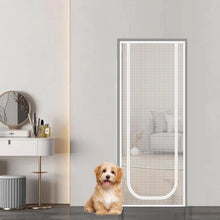 Mesh Pet Screen Door with Double Zipper Closure
