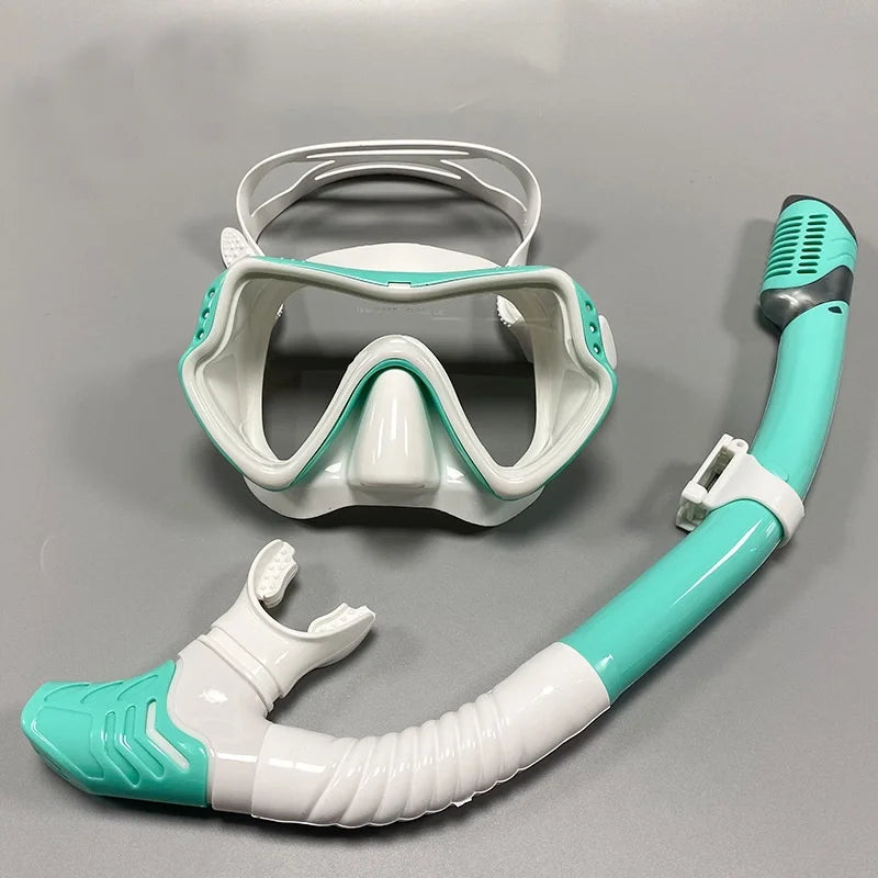 Anti-Fog Silicone Tempered Glass Snorkeling Mask
