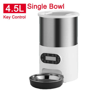 Smart APP Controlled Stainless Steel Double Meal Feeding Dispenser