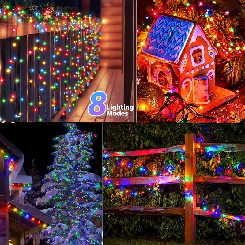 Outdoor Solar String Lights (100 LED / 8 Lighting Modes)