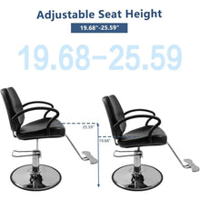 Beauty Salon Barber Chair with 6'' Adjustable Seat Height & 360 Degree Rolling