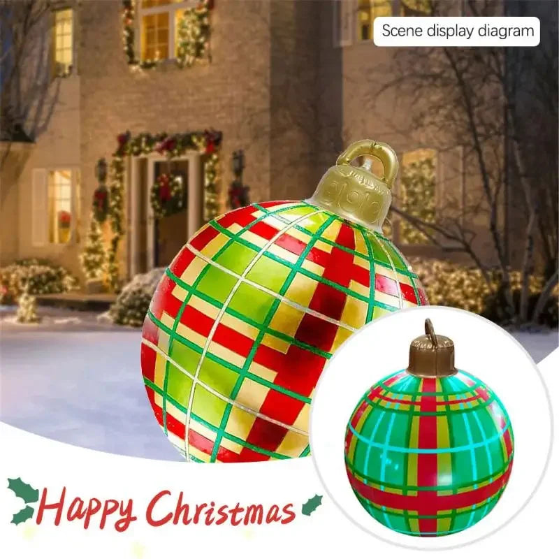 60CM Giant Outdoor Inflatable Christmas Ball Ornament