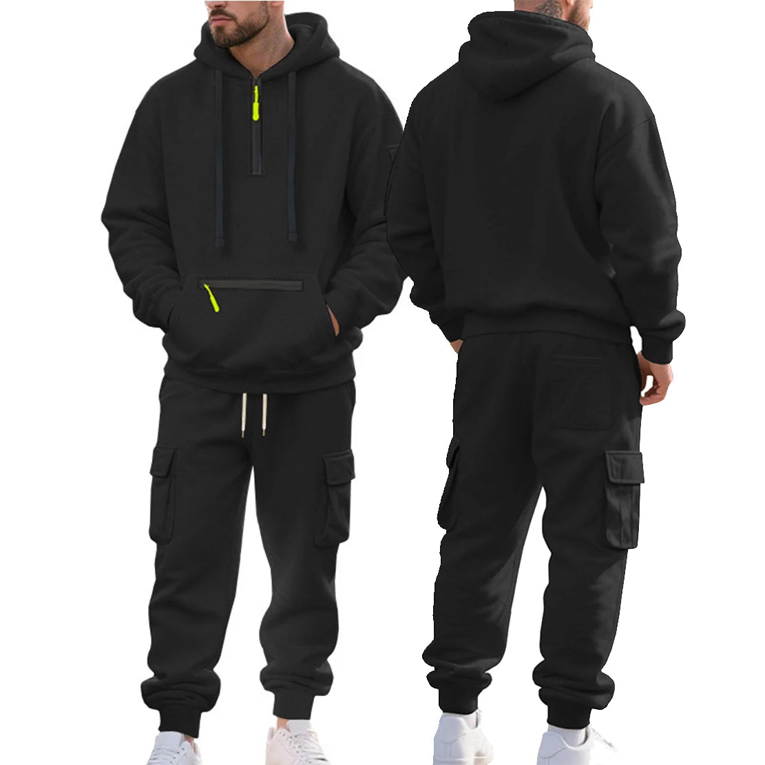 Fleece Hooded Sweatshirt and Sweatpants Set