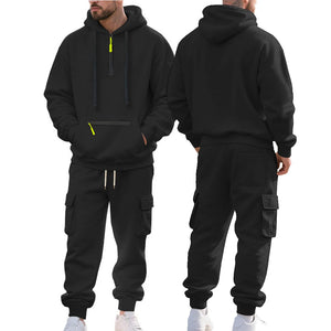 Fleece Hooded Sweatshirt and Sweatpants Set