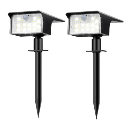 62 LED Outdoor Solar Spot Lights - Motion Sensor Landscape Waterproof Spotlights