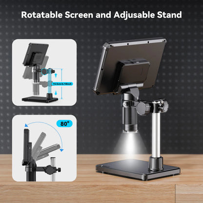 Hayve MK7 7-Inch 1200X 16MP Digital Microscope with IPS Screen