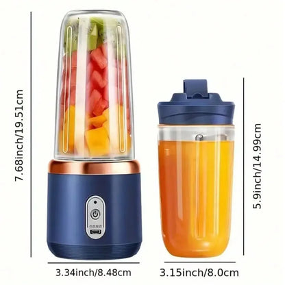 Portable Rechargeable Blender & Juicer Cup 380ml & Ice Crusher