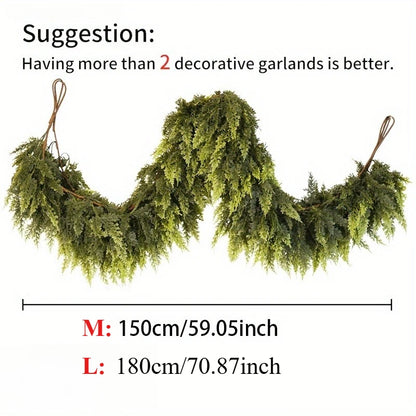 1.5M/1.8M Artificial Pine Christmas Garland & Farmhouse Decor