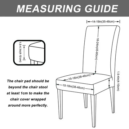 Universal Waterproof Stretch Jacquard Dining Chair Covers – Elastic Spandex Slipcover Seat Protector