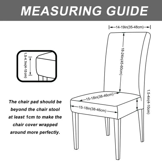 Universal Waterproof Stretch Jacquard Dining Chair Covers – Elastic Spandex Slipcover Seat Protector