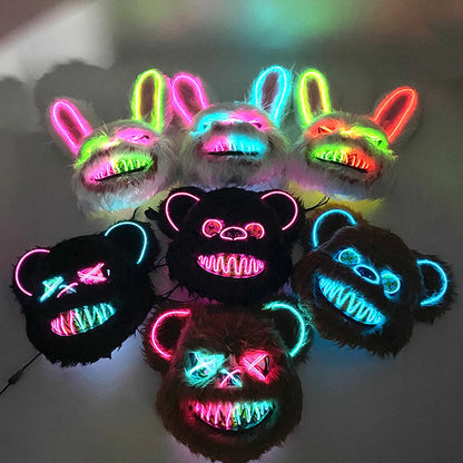 Novelty LED Bloody Furry Bunny Rabbit Bear Mask