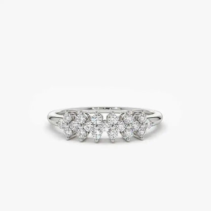 925 Sterling Silver 2mm Moissanite Ring With Certificate