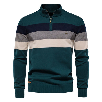 Cotton Mock Neck Stand Collar Sweaters