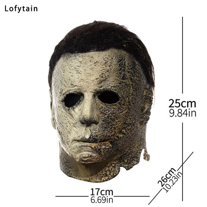 Lofytain 2022 Halloween Ends Michael Myers Horror Mask - Bloody Creepy Latex Cosplay Helmet