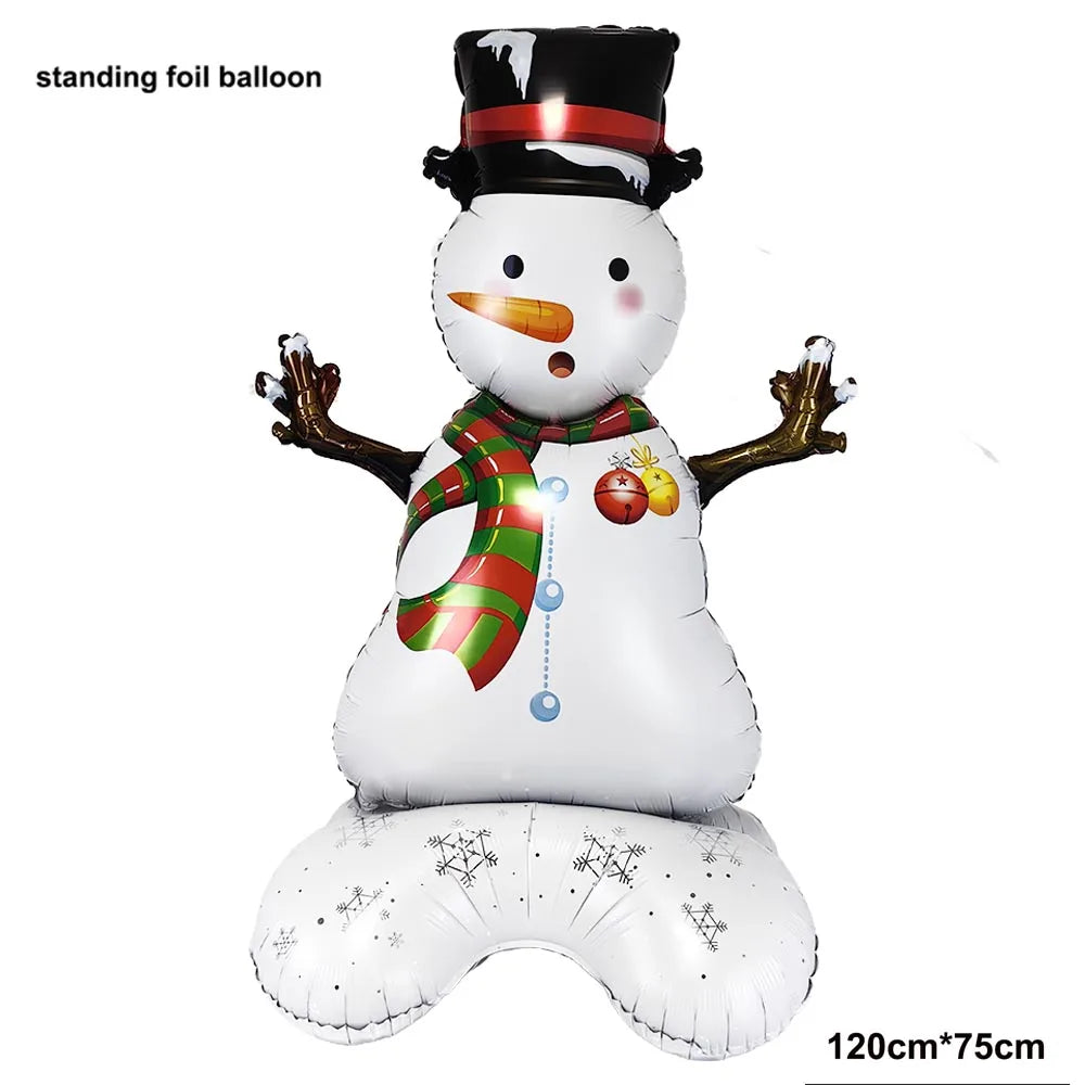 Standing Christmas Foil Balloons, Giant Christmas Tree Santa Snowman Reindeer Rocking Horse Balloons