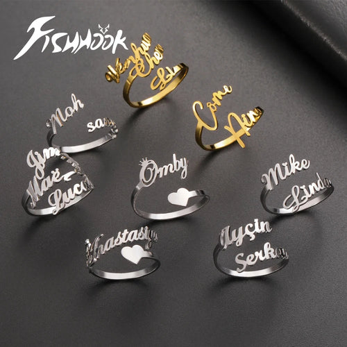 Double First Name Finger Ring