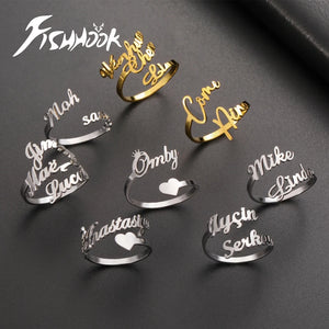 Double First Name Finger Ring