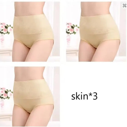 High-Waist Tummy Control Cotton Briefs 3-Pack