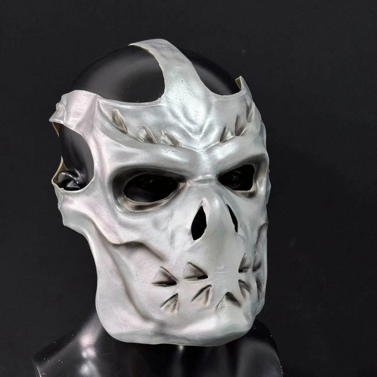 Jason Voorhees Silver Full-Head Latex Mask - Halloween Cosplay & Masquerade Prop