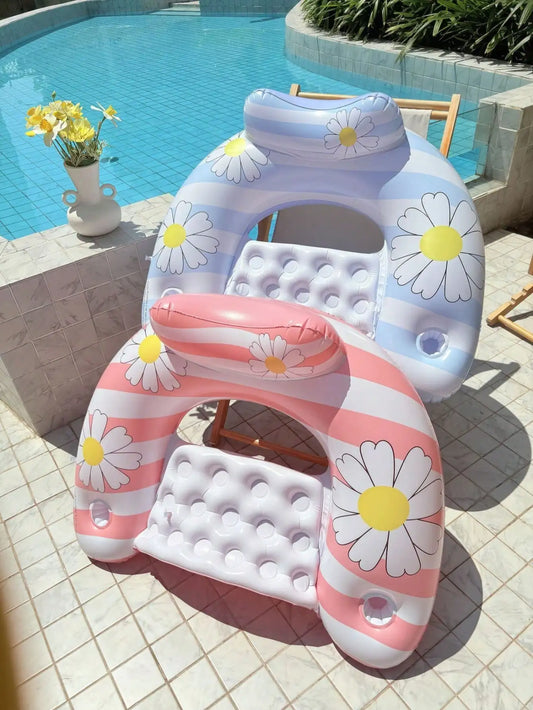 Daisy Print U-shaped Lounge Chair