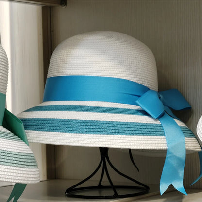 Woolen Rhinestone Solid Color Basin Hat