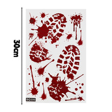 Halloween Decoration Reusable Bloody Handprint Footprint Horror Sticker