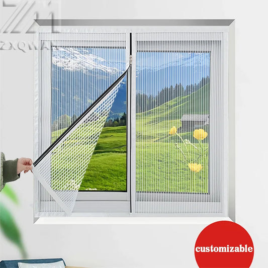 Fine Mesh Self-adhesive Anti-mosquito Screen with Zipper