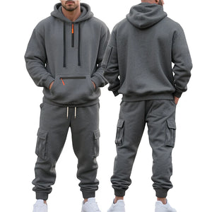 Fleece Hooded Sweatshirt and Sweatpants Set