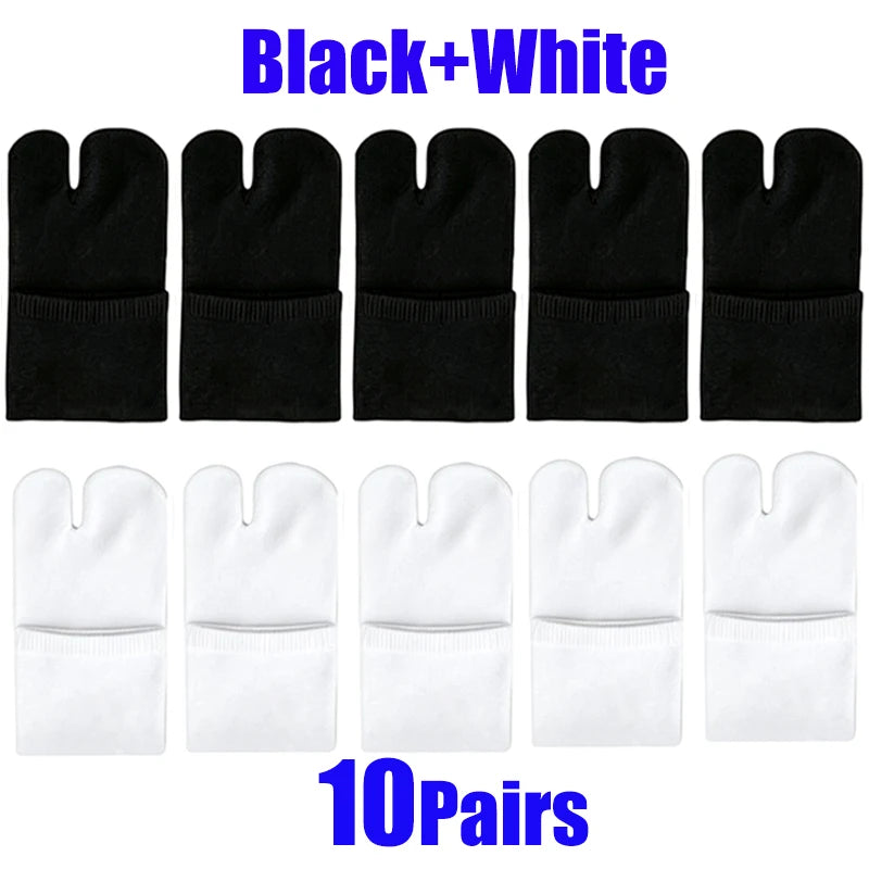 Women's Japanese Split-Toe Tabi Crew Socks