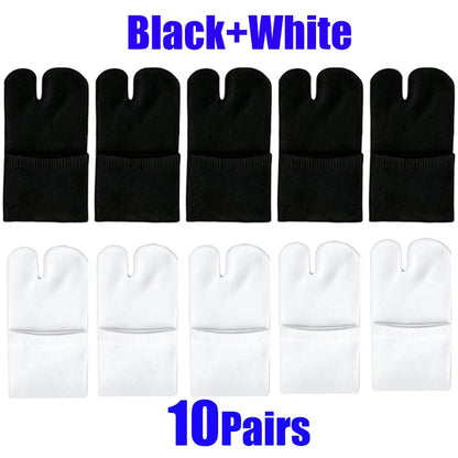 Women's Japanese Split-Toe Tabi Crew Socks
