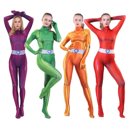 Women's Totally Spies Cosplay Zentai Bodysuit