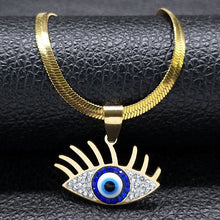Vintage Crystal Evil Demon Eye Choker Necklace