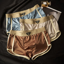 3PCS Solid Satin-like Boxers
