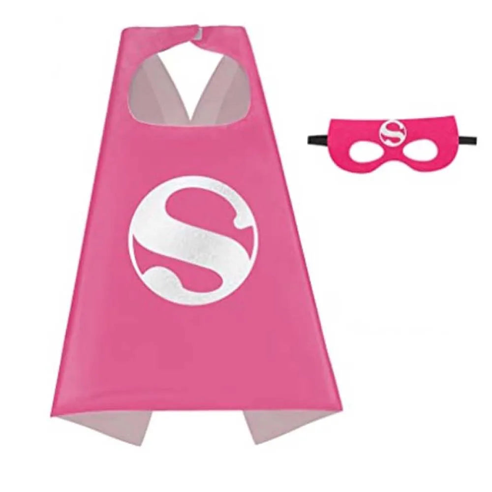 Kids' Superhero Capes & Masks Set – Cartoon Dress-Up Costume Party Favor